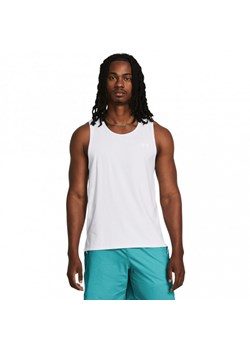Męski top do biegania Under Armour UA Launch Elite Singlet - biały ze sklepu Sportstylestory.com w kategorii T-shirty męskie - zdjęcie 173509466