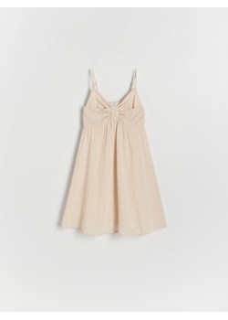 Reserved - Sukienka z dodatkiem lnu - beżowy ze sklepu Reserved w kategorii Sukienki dziewczęce - zdjęcie 173511376