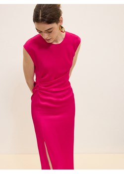 Reserved - Sukienka z wiskozy - fuksja ze sklepu Reserved w kategorii Sukienki - zdjęcie 173511725