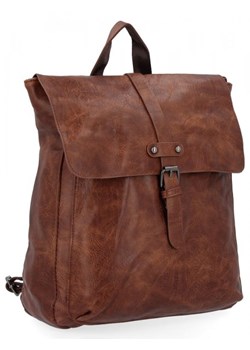 Plecak Damski w Stylu Vintage firmy Herisson Brązowy ze sklepu torbs.pl w kategorii Plecaki - zdjęcie 173511857