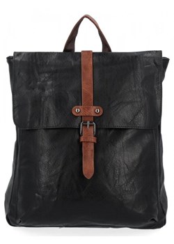 Plecak Damski w Stylu Vintage firmy Herisson Czarny ze sklepu torbs.pl w kategorii Plecaki - zdjęcie 173511859