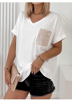 bluzka ahiko biała one size ze sklepu UBRA w kategorii Bluzki damskie - zdjęcie 173512369