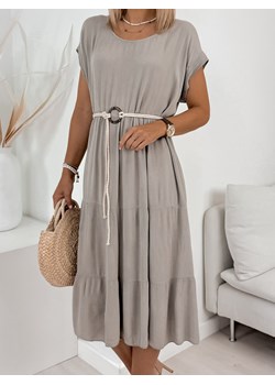 sukienka cloe ciemnobeżowa one size ze sklepu UBRA w kategorii Sukienki - zdjęcie 173512386