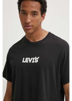 Levi&apos;s t-shirt bawełniany męski kolor szary z nadrukiem ze sklepu ANSWEAR.com w kategorii T-shirty męskie - zdjęcie 173513195