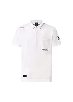 Koszulka polo męska Oakley SKULL ENDEAVOR BULGE biała FOA406425-100 ze sklepu a4a.pl w kategorii T-shirty męskie - zdjęcie 173513508