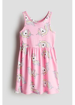 H & M - Bawełniana sukienka we wzory - Różowy ze sklepu H&M w kategorii Sukienki dziewczęce - zdjęcie 173514409