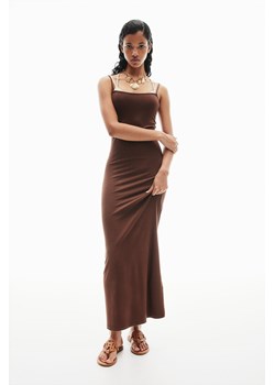 H & M - Sukienka maxi w prążki - Beżowy ze sklepu H&M w kategorii Sukienki - zdjęcie 173514459