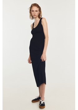 H & M - Dżersejowa sukienka maxi w strukturalny wzór - Czarny ze sklepu H&M w kategorii Sukienki - zdjęcie 173514468