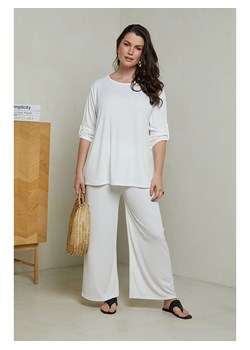 Curvy Lady 2-częściowy zestaw w kolorze białym ze sklepu Limango Polska w kategorii Spodnie damskie - zdjęcie 173516505