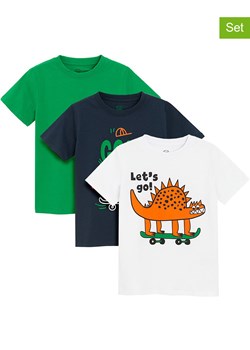 COOL CLUB Koszulki (3 szt.) w kolorze białym, granatowym i zielonym ze sklepu Limango Polska w kategorii T-shirty chłopięce - zdjęcie 173516805