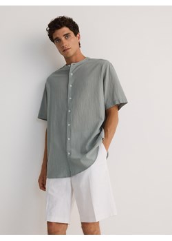 Reserved - Koszula comfort ze stójką - jasnozielony ze sklepu Reserved w kategorii Koszule męskie - zdjęcie 173519215