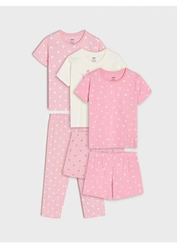 Sinsay - Piżamy 3 pack - różowy ze sklepu Sinsay w kategorii Piżamy dziecięce - zdjęcie 173520165