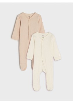 Sinsay - Pajacyki 2 pack - kremowy ze sklepu Sinsay w kategorii Odzież dla niemowląt - zdjęcie 173520169