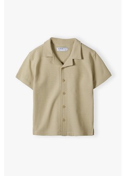 Beżowa dzianinowa koszula z krótkim rękawem - 5.10.15. ze sklepu 5.10.15 w kategorii Koszule chłopięce - zdjęcie 173520508