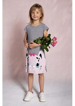Szara sukienka dziewczęca letnia z krótkim rękawem buźka ze sklepu 5.10.15 w kategorii Sukienki dziewczęce - zdjęcie 173520537