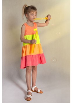 Kolorowa sukienka dziewczęca letnia na ramiączka z falbanami ze sklepu 5.10.15 w kategorii Sukienki dziewczęce - zdjęcie 173520546