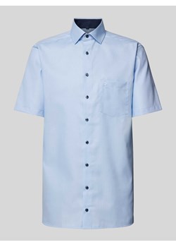 Koszula biznesowa o kroju regular fit z wyhaftowanym logo model ‘Global’ ze sklepu Peek&Cloppenburg  w kategorii Koszule męskie - zdjęcie 173521828