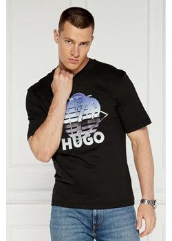 Hugo Blue T-shirt | Regular Fit ze sklepu Gomez Fashion Store w kategorii T-shirty męskie - zdjęcie 173521988