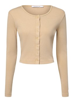 Calvin Klein Jeans Damska kurtka koszulowa Kobiety Bawełna beżowy jednolity ze sklepu vangraaf w kategorii Swetry damskie - zdjęcie 173522476