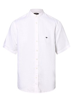 Fynch-Hatton Męska koszula lniana Mężczyźni Regular Fit len biały jednolity ze sklepu vangraaf w kategorii Koszule męskie - zdjęcie 173522478
