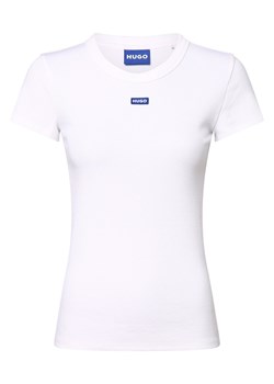 HUGO BLUE Koszulka damska - Easy Tee_B Kobiety Bawełna biały jednolity ze sklepu vangraaf w kategorii Bluzki damskie - zdjęcie 173522517