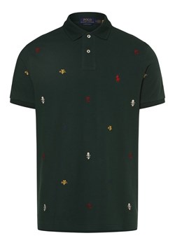 Polo Ralph Lauren Męska koszulka polo - Custom Slim Fit Mężczyźni Bawełna jodłowy jednolity ze sklepu vangraaf w kategorii T-shirty męskie - zdjęcie 173522529