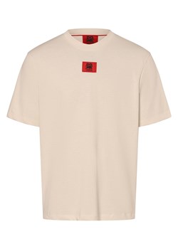 HUGO Koszulka męska - Drambok_RB Mężczyźni Bawełna piaskowy jednolity ze sklepu vangraaf w kategorii T-shirty męskie - zdjęcie 173522539