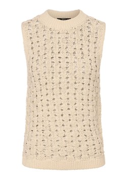 zero Sweter damski Kobiety Bawełna beżowy jednolity ze sklepu vangraaf w kategorii Kamizelki damskie - zdjęcie 173522548