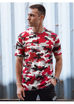 Koszulka męska camouflage czerwona Dstreet RX5588 ze sklepu DSTREET.PL w kategorii T-shirty męskie - zdjęcie 173522656