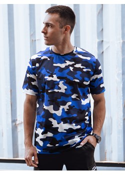 Koszulka moro męska niebieska Dstreet RX5596 ze sklepu DSTREET.PL w kategorii T-shirty męskie - zdjęcie 173522658