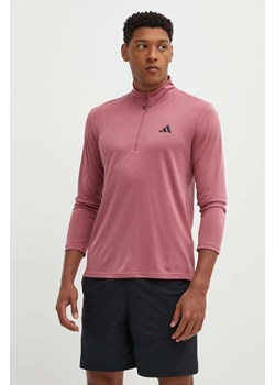 adidas Performance bluza treningowa Train Essentials kolor różowy gładka IW3394 ze sklepu ANSWEAR.com w kategorii Bluzy męskie - zdjęcie 173523746