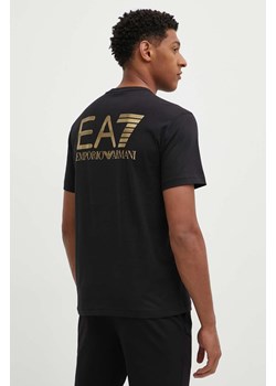 EA7 Emporio Armani t-shirt bawełniany męski kolor czarny z nadrukiem PJFFZ.6DPT06 ze sklepu ANSWEAR.com w kategorii T-shirty męskie - zdjęcie 173524077