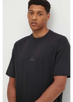 adidas t-shirt City Escape męski kolor czarny gładki JF3704 ze sklepu ANSWEAR.com w kategorii T-shirty męskie - zdjęcie 173524126