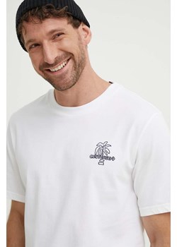 Converse t-shirt bawełniany kolor biały z nadrukiem 10027155-A02 ze sklepu ANSWEAR.com w kategorii T-shirty męskie - zdjęcie 173524215