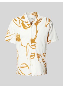 Koszula casualowa o kroju regular fit z rękawem o dł. 1/2 model ‘BLAPALMA’ ze sklepu Peek&Cloppenburg  w kategorii Koszule męskie - zdjęcie 173524687