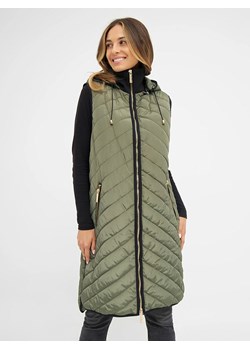 TicketWOMAN Kamizelka pikowana "Karinie" w kolorze khaki ze sklepu Limango Polska w kategorii Kamizelki damskie - zdjęcie 173524929