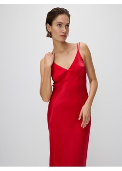 Reserved - Satynowa sukienka maxi z wiskozy - czerwony ze sklepu Reserved w kategorii Sukienki - zdjęcie 173526388
