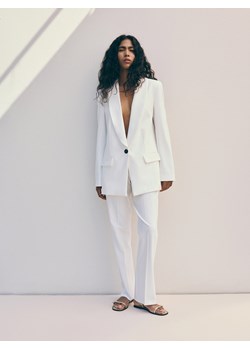 Reserved - Spodnie w kant - biały ze sklepu Reserved w kategorii Spodnie damskie - zdjęcie 173528459