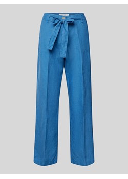 Spodnie lniane z szeroką,skróconą nogawką model ‘Style. Maine’ ze sklepu Peek&Cloppenburg  w kategorii Spodnie damskie - zdjęcie 173532588