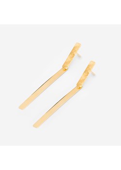 kolczyki wiszące blaszki srebrne pozłacane ze sklepu ANIA KRUK w kategorii Kolczyki - zdjęcie 173533699