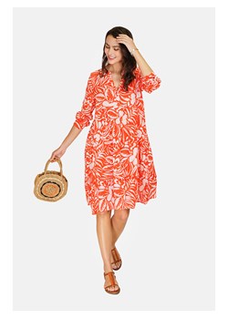 ASSUILI Sukienka w kolorze biało-pomarańczowym ze sklepu Limango Polska w kategorii Sukienki - zdjęcie 173535079