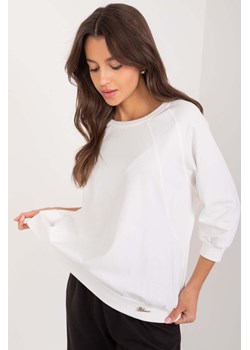 Bawełniana bluzka damska z rękawem 3/4- ecru ze sklepu 5.10.15 w kategorii Bluzki damskie - zdjęcie 173537007