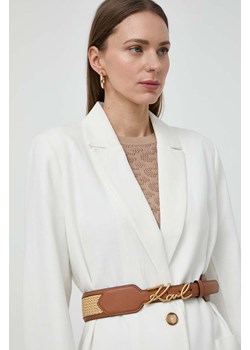 Karl Lagerfeld pasek damski kolor brązowy ze sklepu ANSWEAR.com w kategorii Paski damskie - zdjęcie 173538406