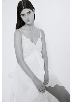 H & M - Haftowana sukienka na ramiączkach - Biały ze sklepu H&M w kategorii Sukienki - zdjęcie 173538636