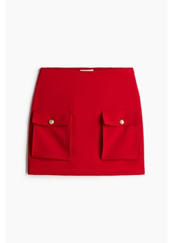 H & M - Mini spódniczka z kieszonkami - Czerwony ze sklepu H&M w kategorii Spódnice - zdjęcie 173538659