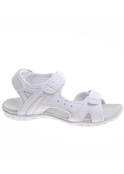 Białe sportowe sandały damskie na płaskim obcasie /E9-3 16467 T346/ ze sklepu Pantofelek24.pl w kategorii Sandały damskie - zdjęcie 173538899