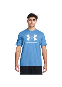 Męski t-shirt z nadrukiem Under Armour UA Sportstyle Logo Update SS - niebieski ze sklepu Sportstylestory.com w kategorii T-shirty męskie - zdjęcie 173539635