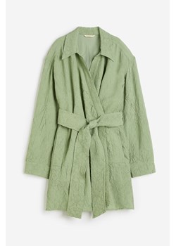 H & M - Tkaninowa sukienka kopertowa - Zielony ze sklepu H&M w kategorii Sukienki - zdjęcie 173540078
