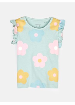 GATE T-shirt z falbankami i kwiatowym nadrukiem 3Y ze sklepu gateshop w kategorii Bluzki dziewczęce - zdjęcie 173541069
