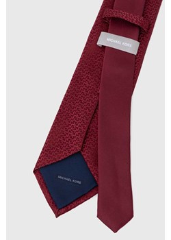 Michael Kors krawat jedwabny kolor bordowy ze sklepu ANSWEAR.com w kategorii Krawaty - zdjęcie 173542845
